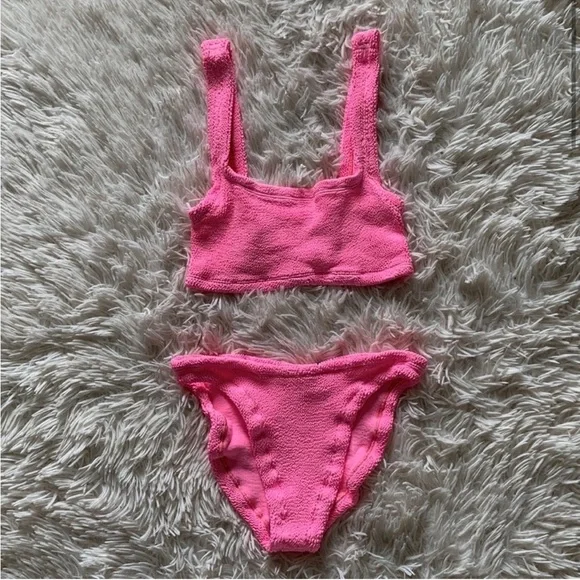 NWT Hunza G Xandra bikini set in bubblegum one size - Picture 3 of 7